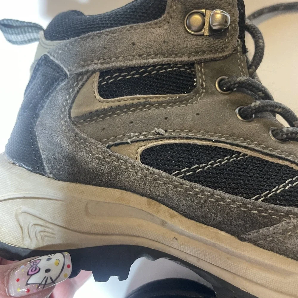 Denali Youth Hiking Boots Gray Suede Kids Size 2